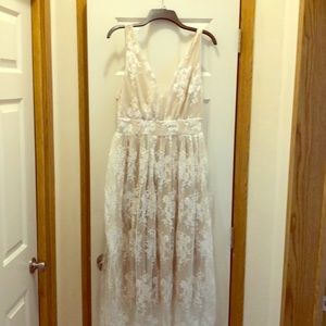 White lace dress size large